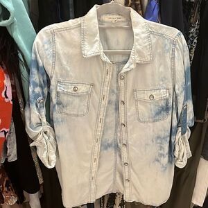 Life in progress denim blouse